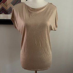 Ralph Lauren Metallic Gold Top S